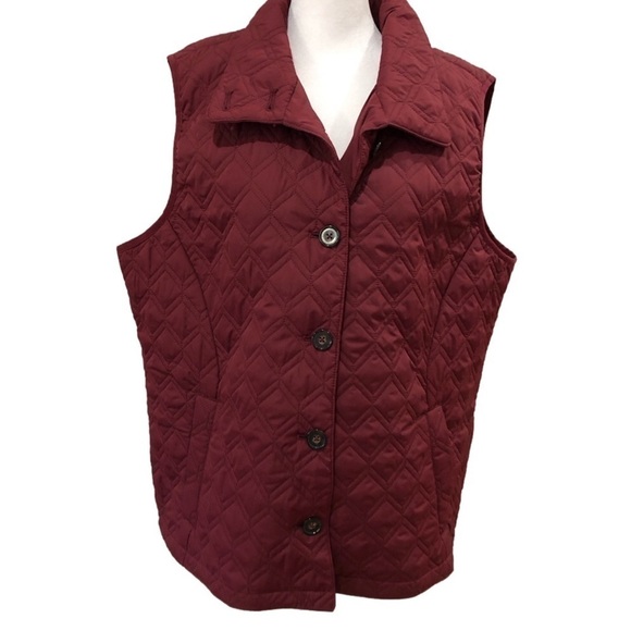 LANDS End women’s quilted vest. Folds and fits into matching tote bag. Size XL - Picture 1 of 9
